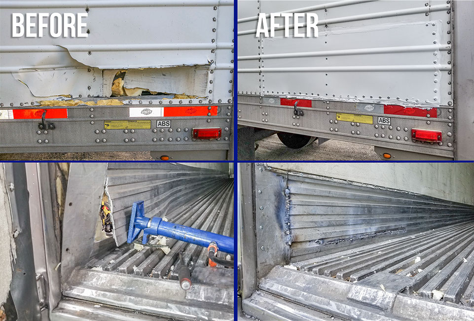 Reefer Trailer E Track Repair